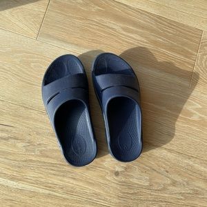 OOFOS Blue OOahh Slide Sandals